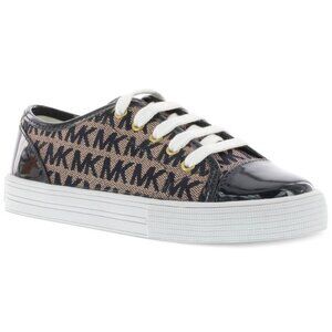 Michael Michael Kors | Logo Black and Gold Lace Up Sneakers | Size 3